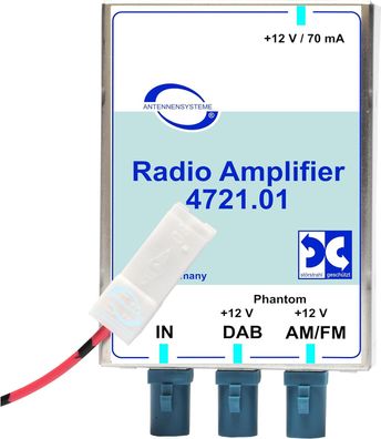ATBB Rundfunkverstärker Splitter FM/ AM FAKRA(m)DAB+ FAKRA(m) Wohnmobil silber