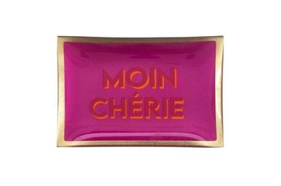 Gift Company Love plates, Glasteller M, Moin Chérie, neon fuchsia , 1130404088 1 St