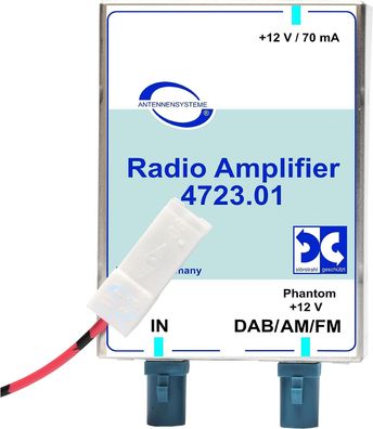 ATBB Rundfunk-Verstärker (AM/ FM/ DAB, DAB + ) FAKRA(m)Z KFZ Wohnmobil silber