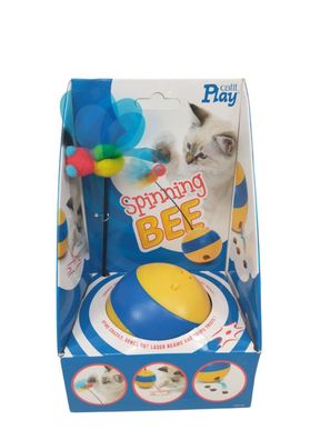 Catit Play Tumbler Bee Laser Spielzeug, Interaktives Katzenspielzeug Biene 43165