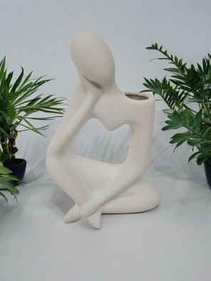 Abstrakte Denker Figur Vase Deko Moderne Dekorn Keramik ca. 20cm