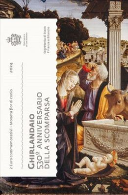 Original 2 euro 2024 San Marino Ghirlandaio im Folder - VVK
