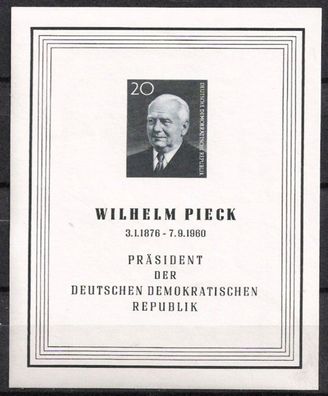 DDR Block Nr.16 * * Wilhelm Pieck 1960, postfrisch