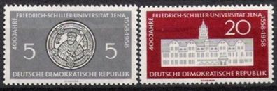 DDR Nr.647/48 * * 400 Jahre Uni Jena 1958, postfrisch