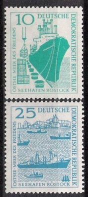 DDR Nr.663/64 * * Seehafen Rostock II 1958, postfrisch