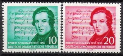 DDR Nr.528/29 * * Robert Schumann (I) 1956, postfrisch