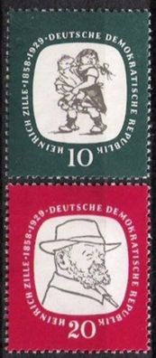 DDR Nr.624/25 * * Heinrich Zille 1958, postfrisch