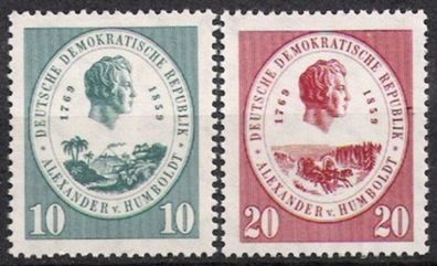 DDR Nr.684/85 * * Alexander von Humboldt 1959, postfrisch