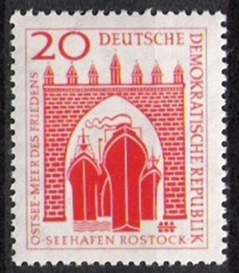 DDR Nr.634 * * Seehafen Rostock (I) 1958, postfrisch