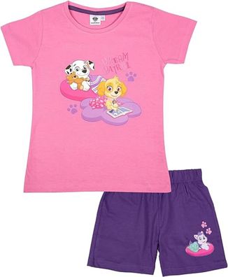 Schlafanzug für Mädchen - 110/116 Dream Patrol Kinder Pyjama Set Kurzarm Oberteil ...