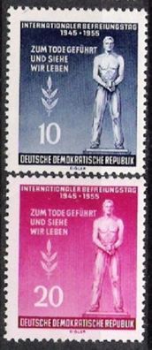DDR Nr.459/60 A * * Tag der Befreiung 1955, postfrisch