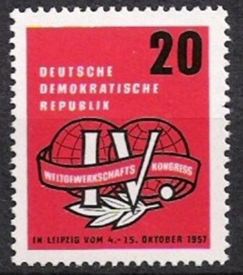DDR Nr.595 * * Weltgewerkschaftskongreß 1957, postfrisch
