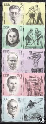 DDR Nr.983/87 ZD * * Sportler, KZ Opfer 1963, postfrisch