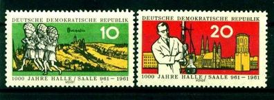 DDR Nr.833/34 * * 1000 Jahre Stadt Halle/ Saale 1961, postfrisch