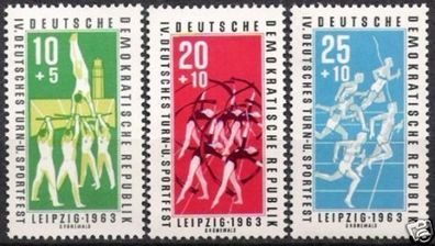 DDR Nr.963/65 * * Sportfest Leipzig 1963, postfrisch