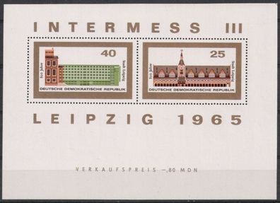 DDR Block Nr.24 * * Briefmarkenausstellung Intermess 1965, postfrisch