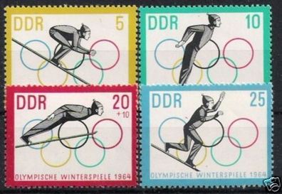 DDR Nr.1000/03 * * Winterolympiade 1963, postfrisch