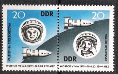 DDR Nr.970/71 ZD * * Gruppenflug 1963, postfrisch