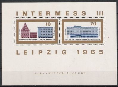 DDR Block Nr.23 * * Briefmarkenausstellung Intermess 1965, postfrisch