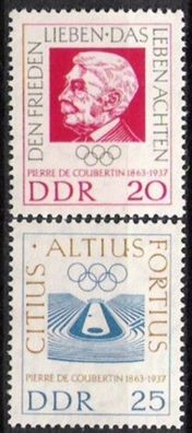 DDR Nr.939/40 * * Baron P. de Coubertin 1963, postfrisch