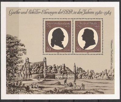 DDR Block Nr.66 * * Johann Wolfgang von Goethe 1982, postfrisch