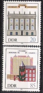 DDR Nr.2980/81 * * Humboldt UNI Berlin 1985, postfrisch