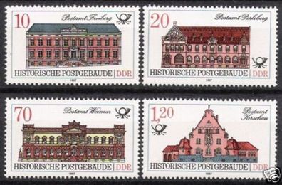 DDR Nr.3067/70 * * Historische Postgebäude 1987, postfrisch
