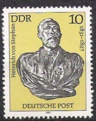 DDR Nr.2579 * * Heinrich von Stephan 1981, postfrisch