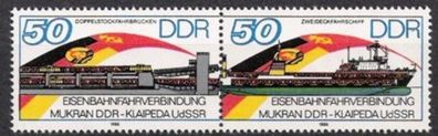 DDR Nr.3052/53 ZD * * Eisenbahnfähre 1986, postfrisch