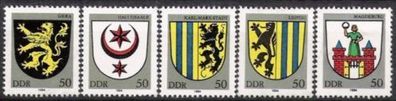 DDR Nr.2857/61 * * Stadtwappen (II) 1984, postfrisch