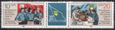DDR Nr.2609/10 ZD * * Parlament der FDJ 1981, postfrisch