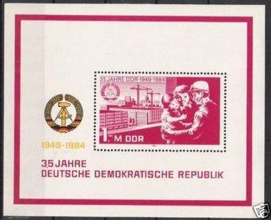 DDR Block Nr.78 * * 35 Jahre DDR 1984, postfrisch