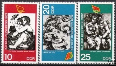 DDR Nr.2699/01 * * FDGB Kongreß 1982, postfrisch