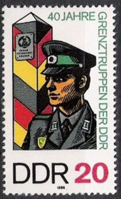 DDR Nr.3048 * * 40 Jahre Grenztruppen 1986, postfrisch