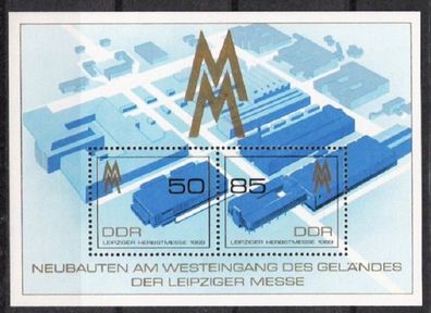 DDR Block Nr.99 * * Leipziger Herbstmesse 1989, postfrisch