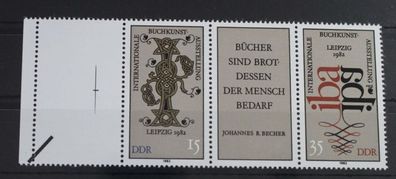 DDR Nr.2697/98 ZD + LF * * Buchkunstausstellung 1982, postfrisch
