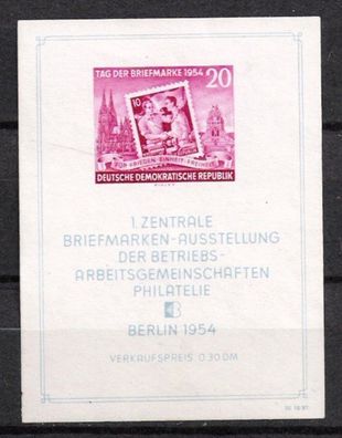 DDR Block Nr.10 * * Tag der Briefmarke 1954, postfrisch