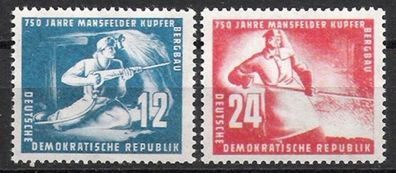 DDR Nr.273/74 * * Kupferschieferbergbau 1950, postfrisch