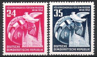 DDR Nr.320/21 * * Völkerkongreß fü den Frieden 1952, postfrisch