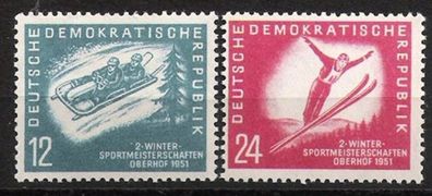DDR Nr.280/81 * * Wintersportmeisterschaften 1951, postfrisch
