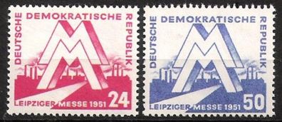 DDR Nr.282/83 * * Leipziger Frühjahrsmesse 1951, postfrisch