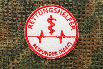 Patch: "Rettungshelfer - Responder (RAEC)" mit Klettrückseite
