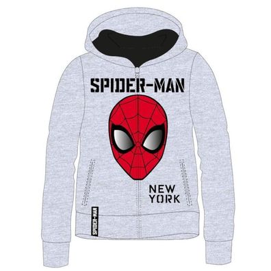 Spider-Man Leichte Jacke für Jungen | Grau mit Logo | Baumwolle-Polyester-Mix