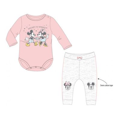 Baby-Set für Mädchen – Body und Hose Motiv Mickey & Minnie | Größen 62-92
