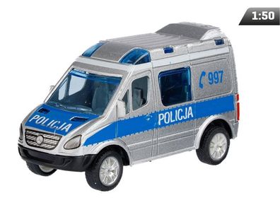 Modell 1:50, Mercedes-Benz Sprinter Mini, Polizei, silber