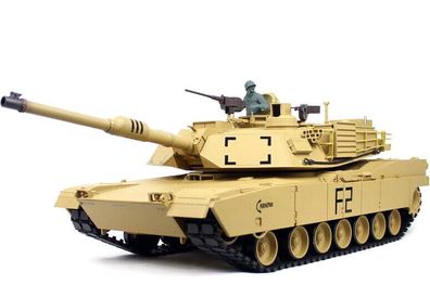 RC Panzer, M1A2 Abrams mit Stahlgetriebe, 2.4GHz, 3918-1Upg, Heng Long