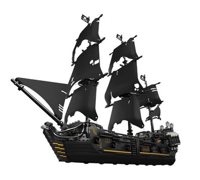 Bausatz schwarzes Piratenschiff Mould King, 2868 Teile, 13111