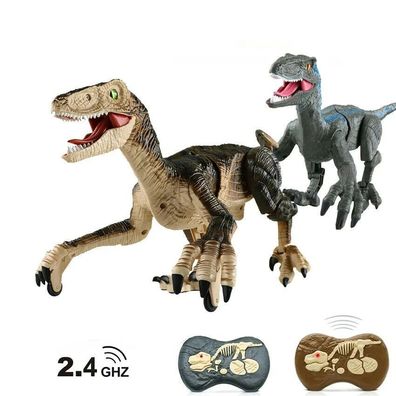 Ferngesteuerter Velociraptor in zwei Farben, Dinosaurier, 2,4 Ghz, SM180