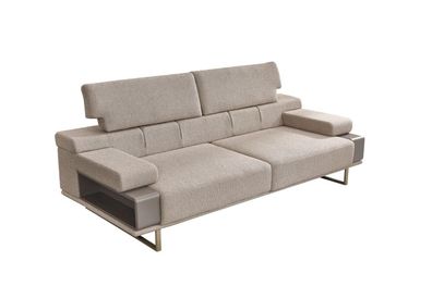 Dreisitzer Couch Beige Sofa 3 Sitzer Polstersofa Stoffsofa Design Neu