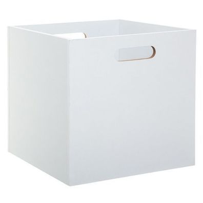 Aufbewahrungsbox 31x31cm weiß Box Regalbox Koffer Dekorativ Einschubkorb Dekoration